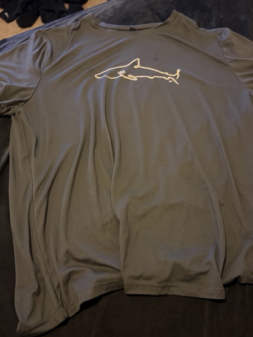 Gray Shark Graphic Short Sleeve Tee